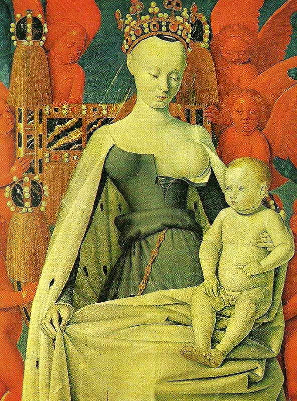 Jean Fouquet virgin and child ,also know as agnes sored China oil painting art